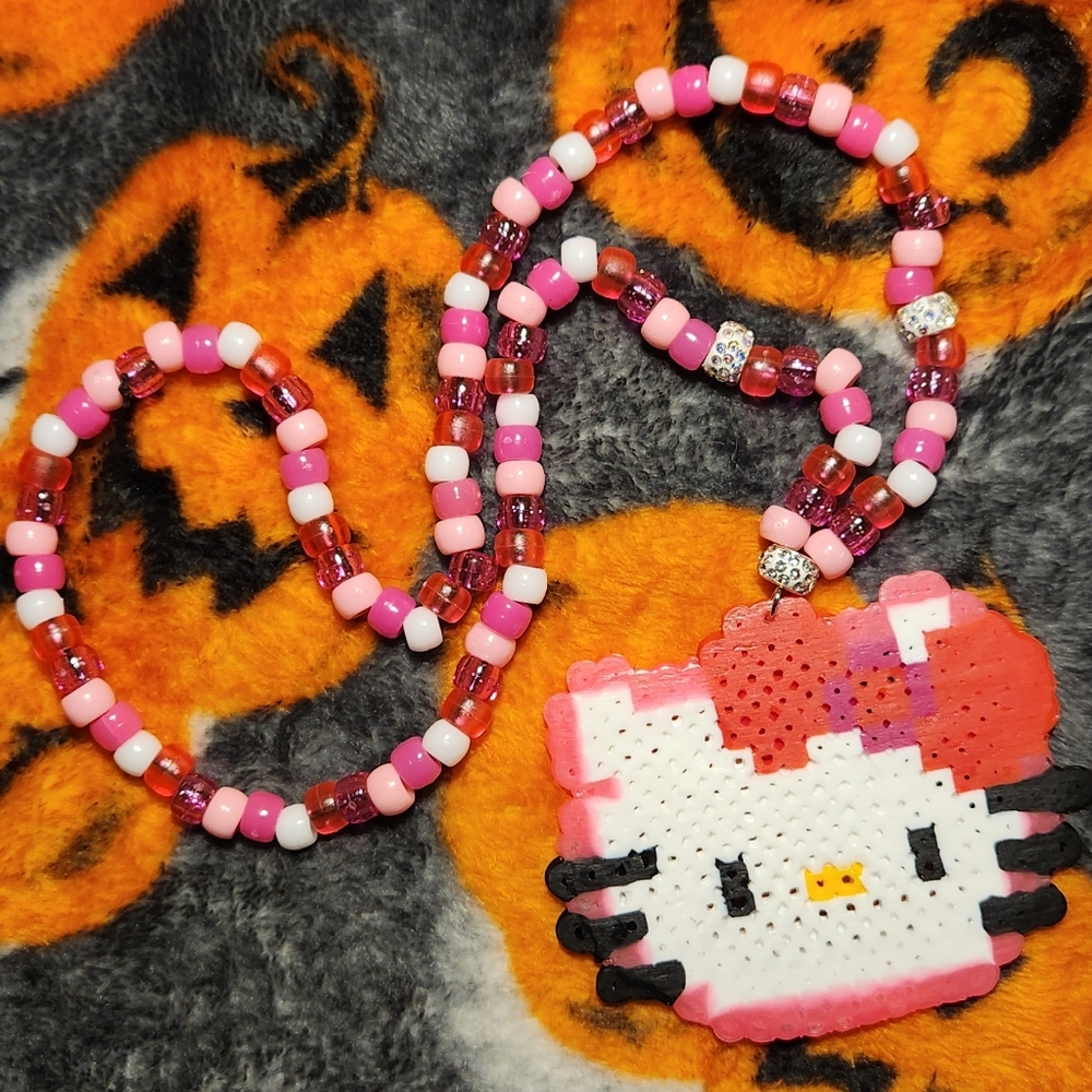 Hello kitty inspired necklace